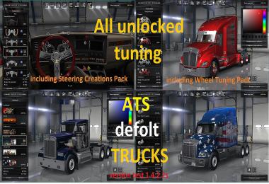 Unlocked tuning + DLC Steering Creations + Wheel Tuning Pack 1.4.x