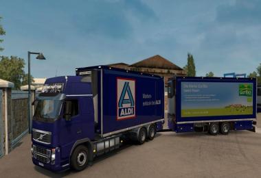 Cooler Trailer BDF Tandem Skins Aldi, Netto, Radeberger, DrQuendt