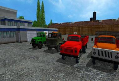 Gaz 53 Pack Trucks + Trailer (Multicolor) v4.01
