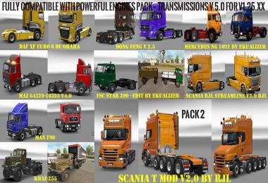 Pack 2 compatible trucks of Powerful Engines Pack v5.0