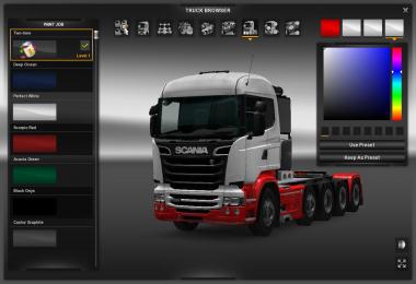 Two tone paint for Scania RJL 1.21