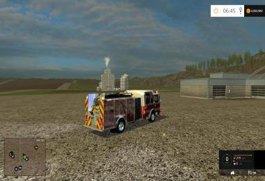 American fire truck with working hose v1.0