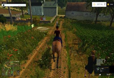 Equestrian woman drivable