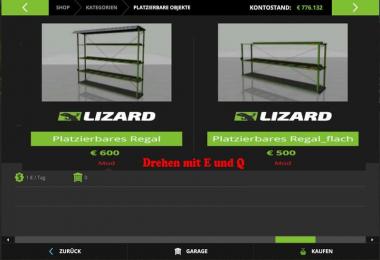 Placeable Shelving FS17 v1.0