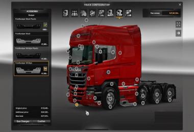 Scania R & Streamline Modifications v2.0 for ETS2 version 1.25