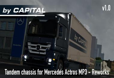 Tandem chassis addon for Mercedes Actros MP3 Reworks