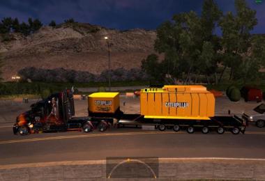 Trailer with Caterpillar heavy transformer for ATS 1.4.x - 1.4.2.2s