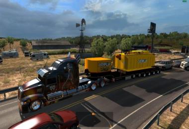 Trailer with Caterpillar heavy transformer for ATS 1.4.x - 1.4.2.2s