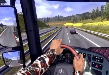HANDS ON STEERING WHEEL (FIRST PERSON)
