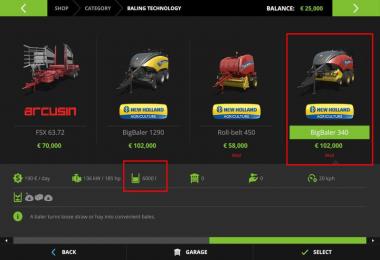 New Holland Baler Pack (Fill level) v1