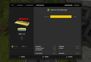 NH corn head 980 CF 12 for CR10.90 with color selection V1