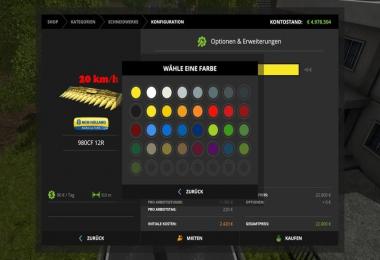 NH corn head 980 CF 12 for CR10.90 with color selection V1