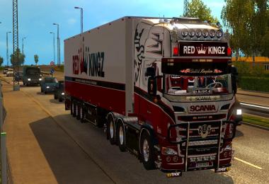 SCANIA R620 RED KINGZ COMBO For ETS2