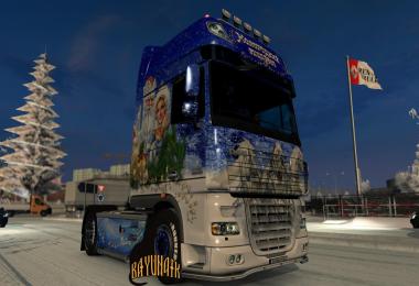 DAF XF 105 50k New Year's express skin 1.26