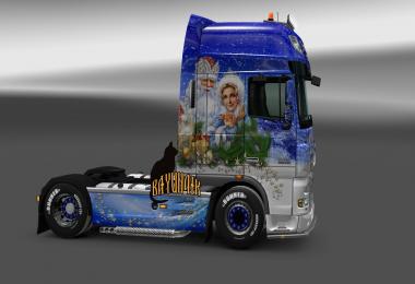 DAF XF 105 50k New Year's express skin 1.26
