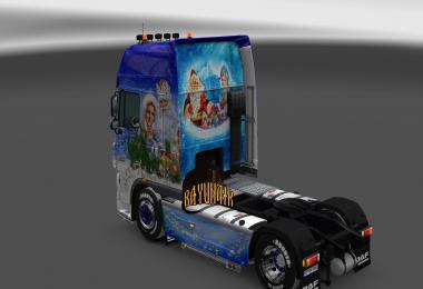 DAF XF 105 50k New Year's express skin 1.26