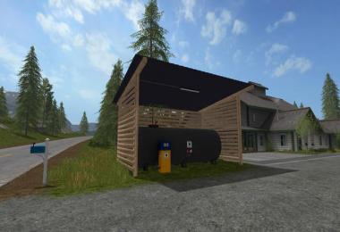 Gas station with shelter and night light v1.0