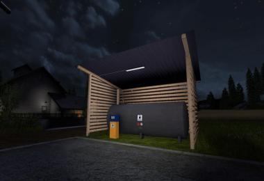 Gas station with shelter and night light v1.0