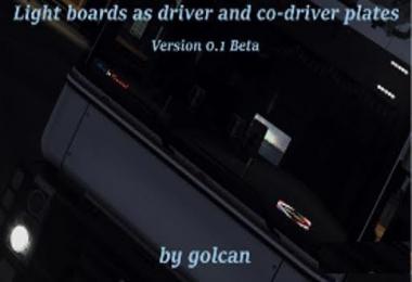Light Boards as driver/codriver plates v0.1 BETA