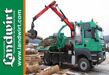 MAN TGS 18.480 with Jenz HEM583 Woodcrusher v1.3
