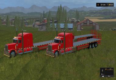 Peterbilt 388 Flatbed Custom v2 With Trailer