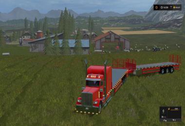 Peterbilt 388 Flatbed Custom v2 With Trailer