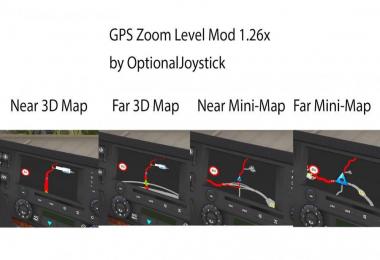 GPS Zoom Level Mod for ETS2 1.26x