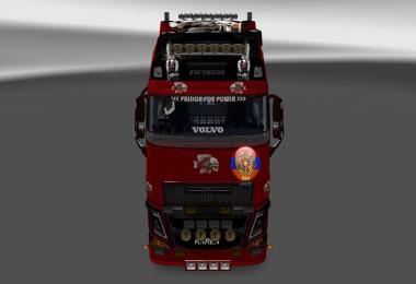 Volvo fh16 2012 Volvo fh16 2013 Metallic 3D Skeleton Skin