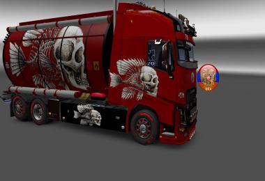 Volvo fh16 2012 Volvo fh16 2013 Metallic 3D Skeleton Skin