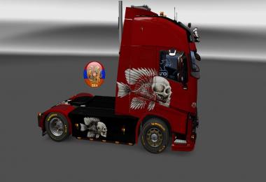 Volvo fh16 2012 Volvo fh16 2013 Metallic 3D Skeleton Skin