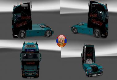 Volvo fh16 2012 Volvo fh16 2013 Metallic Coca Cola Skin
