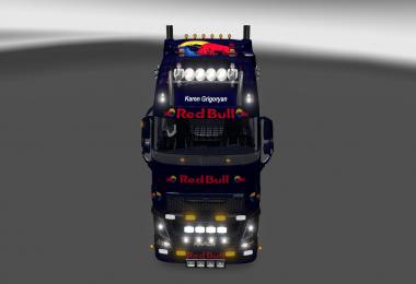 Volvo fh16 2012 Volvo fh16 2013 Red Bull Metallic Skins