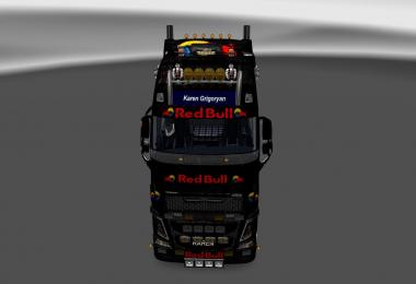 Volvo fh16 2012 Volvo fh16 2013 Red Bull Metallic Skins