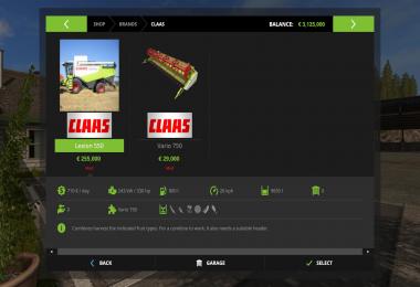 Claas Lexion 550 Pack v1.0