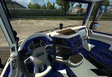 Daf xf E6 Interior Blue White