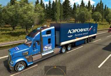 Freightliner Coronado + Skins + Trailer (1.27)