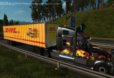 Freightliner Coronado + Skins + Trailer (1.27)