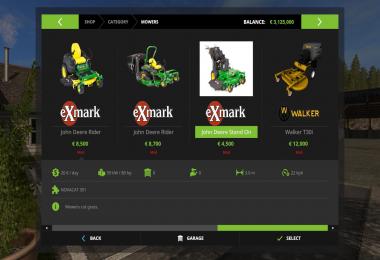 FS17 John Deere Mower Pack [FIXED] v1.3