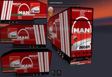 MAN TGX & Trailer Doubledeck Ducati Man Combo Skin Packs