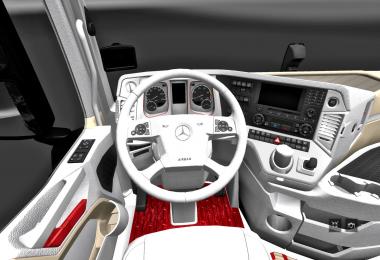 Mercedes Actros MP4 2014 White / Biege / Red Interior