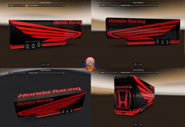 Scania RS & Trailer Aero Dynamic Honda Style Combo Skin Packs