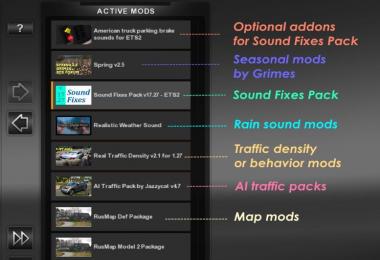 Sound Fixes Pack v17.31 for ATS 