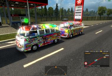 Volkswagen Hippie Van v2 In Traffic