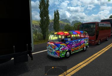 Volkswagen Hippie Van v2 In Traffic