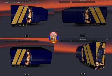 Volvo VNL780 & Trailer Doubledeck Police Style Combo Skin Packs