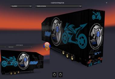 Volvo VNL780 & Trailer Doubledeck Yamaha Sport Combo Skin Packs