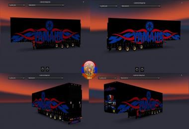 Volvo VNL780 & Trailer Krone4axe Yamaha Style Combo Skin Packs v2