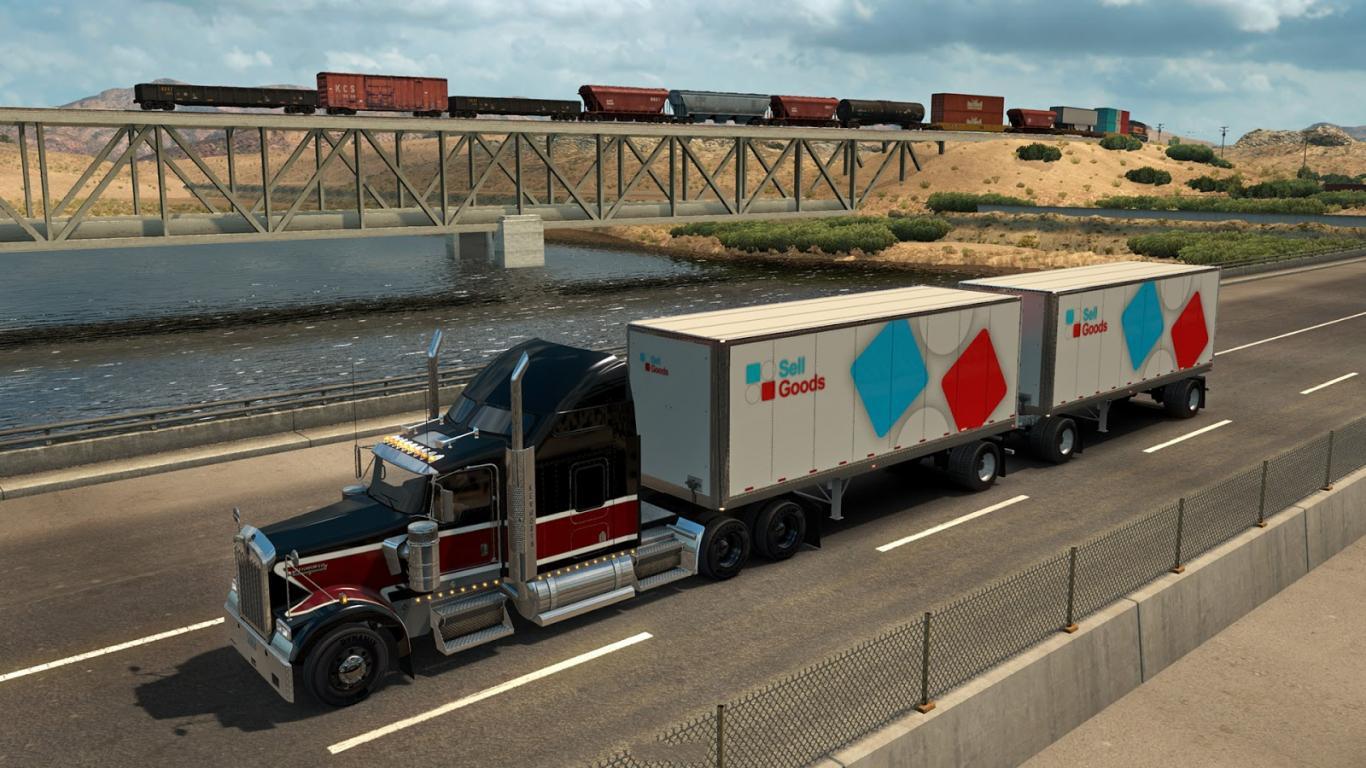 New Double Trailers ETS2 & ATS v1.0 Modhub.us