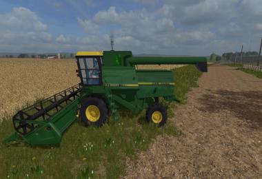 John Deere 8820 with header and trailer v1.0