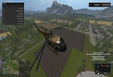 UH2D huey DEA Helicopter SkyCrane v1